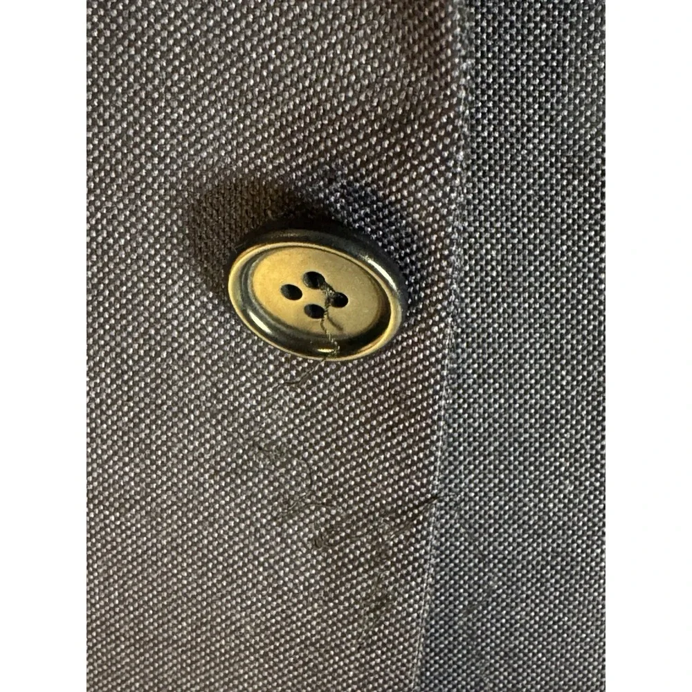 Lennox Italian Silk Wool Blazer 48L Gray Made‎ in Italy Mod Repair Button Incl